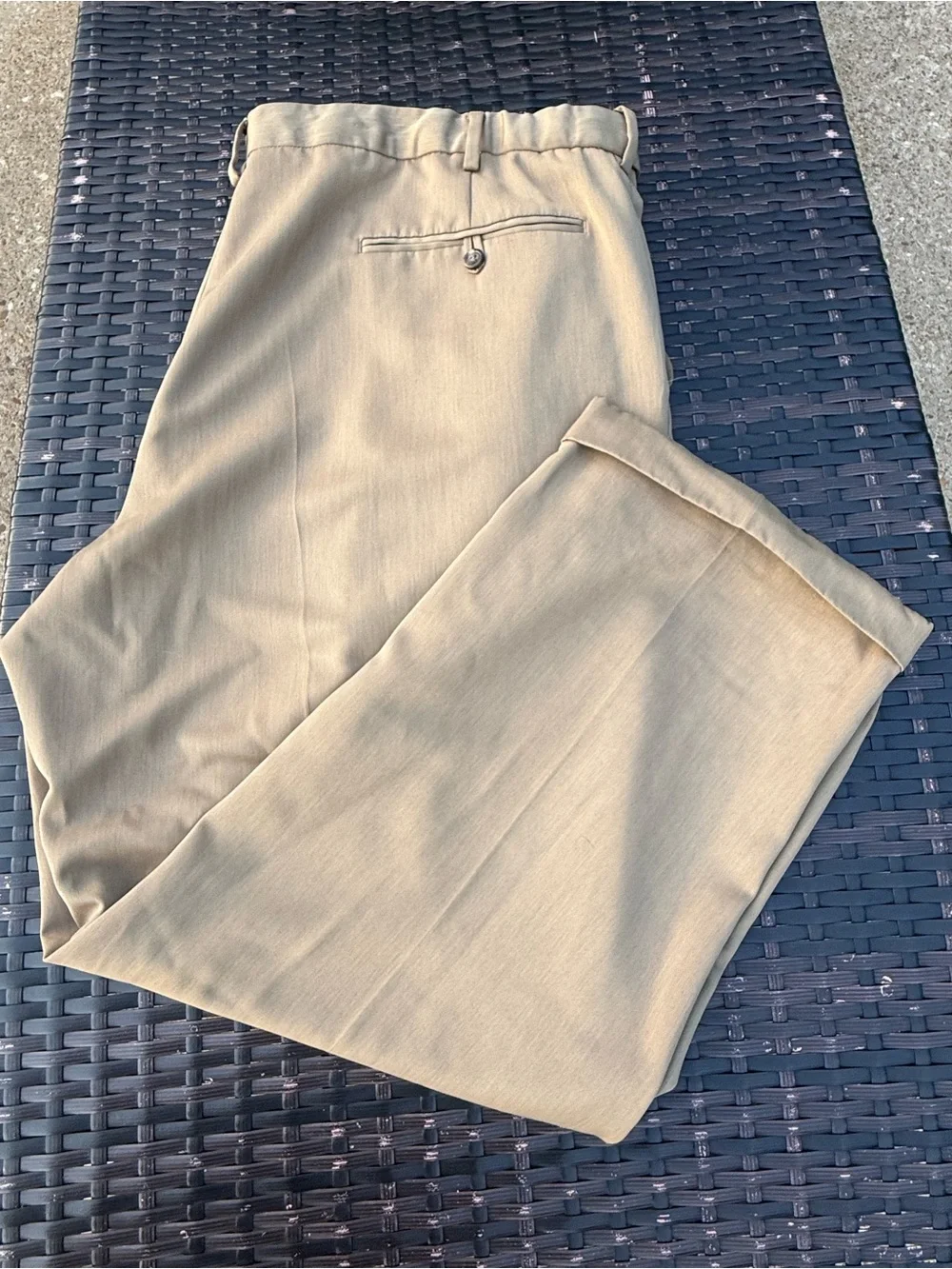 Izod Men's Khaki Pleated Front Chinos